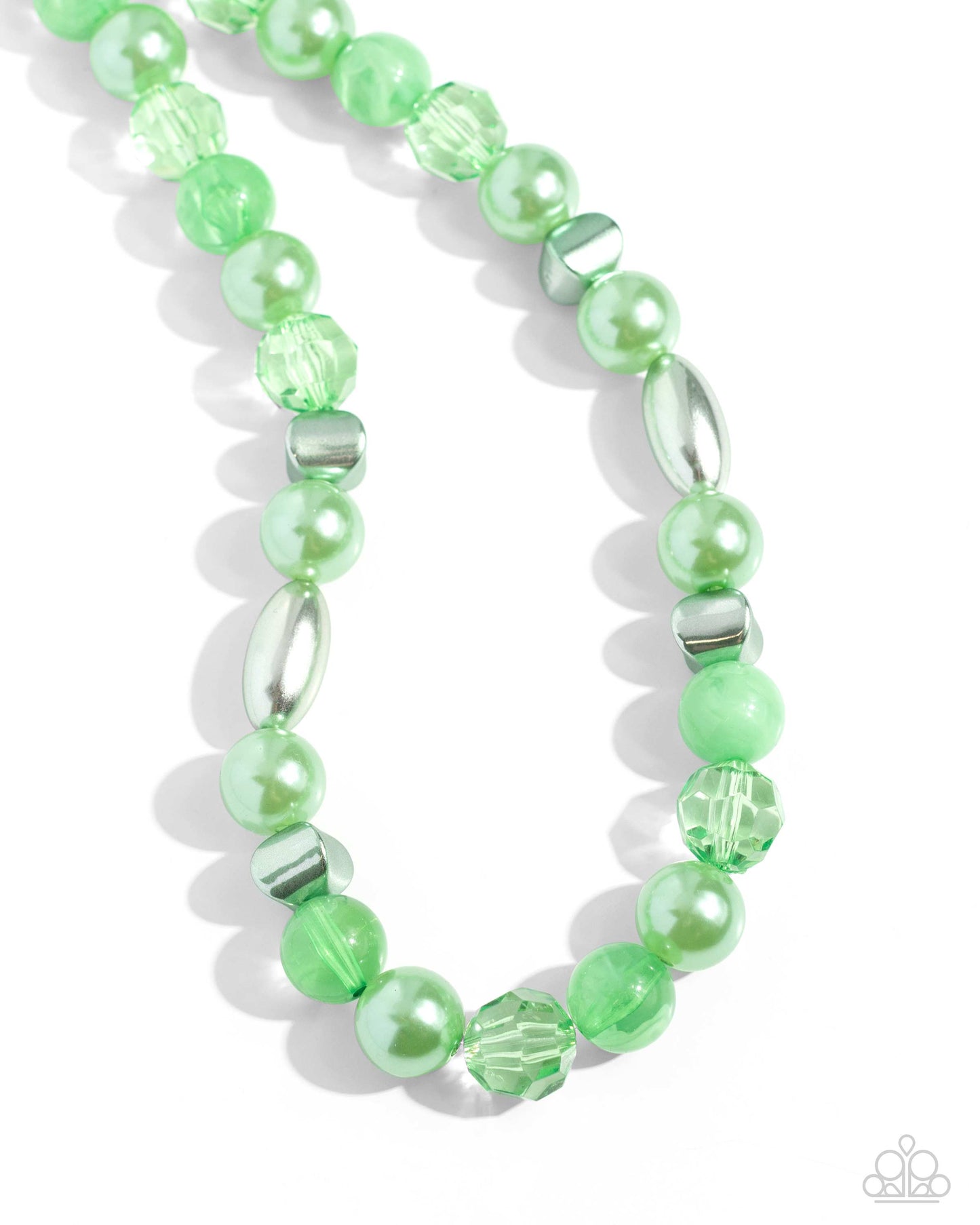 Plentiful Pearls - green - Paparazzi necklace