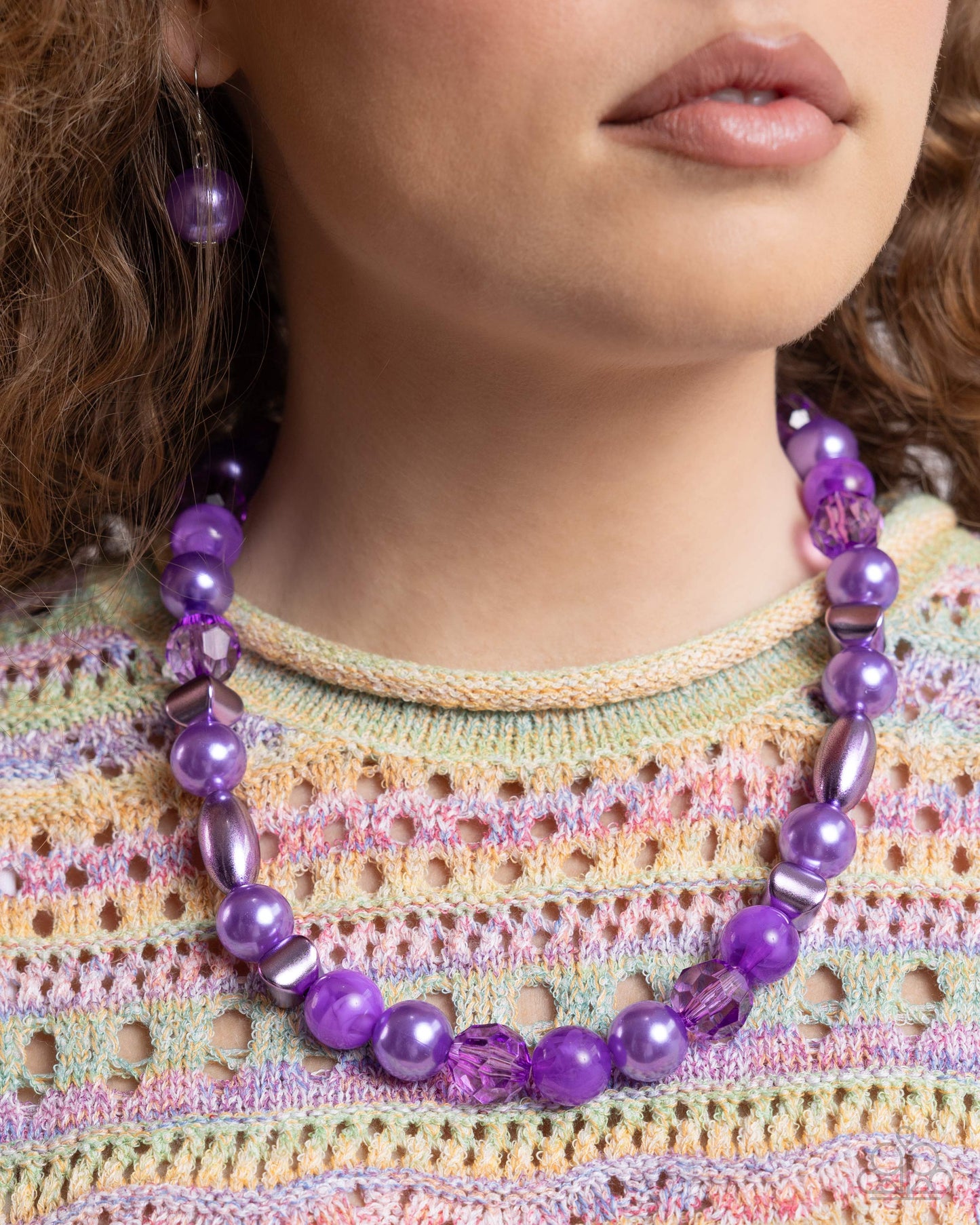 Plentiful Pearls - purple - Paparazzi necklace