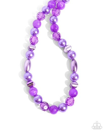 Plentiful Pearls - purple - Paparazzi necklace