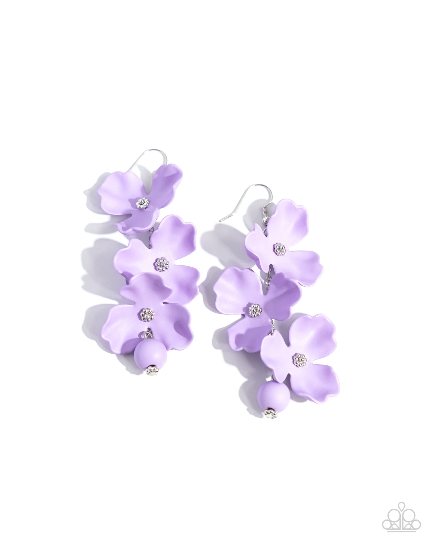 Plentiful Petals - purple - Paparazzi earrings