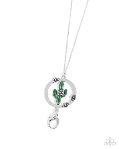 Poetic Patio - green - Paparazzi LANYARD necklace