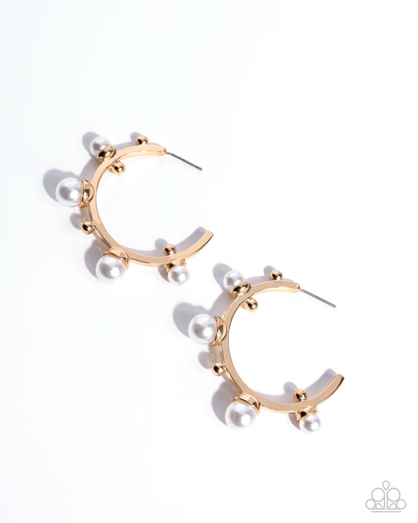 Poetic Pearls - gold - Paparazzi earrings