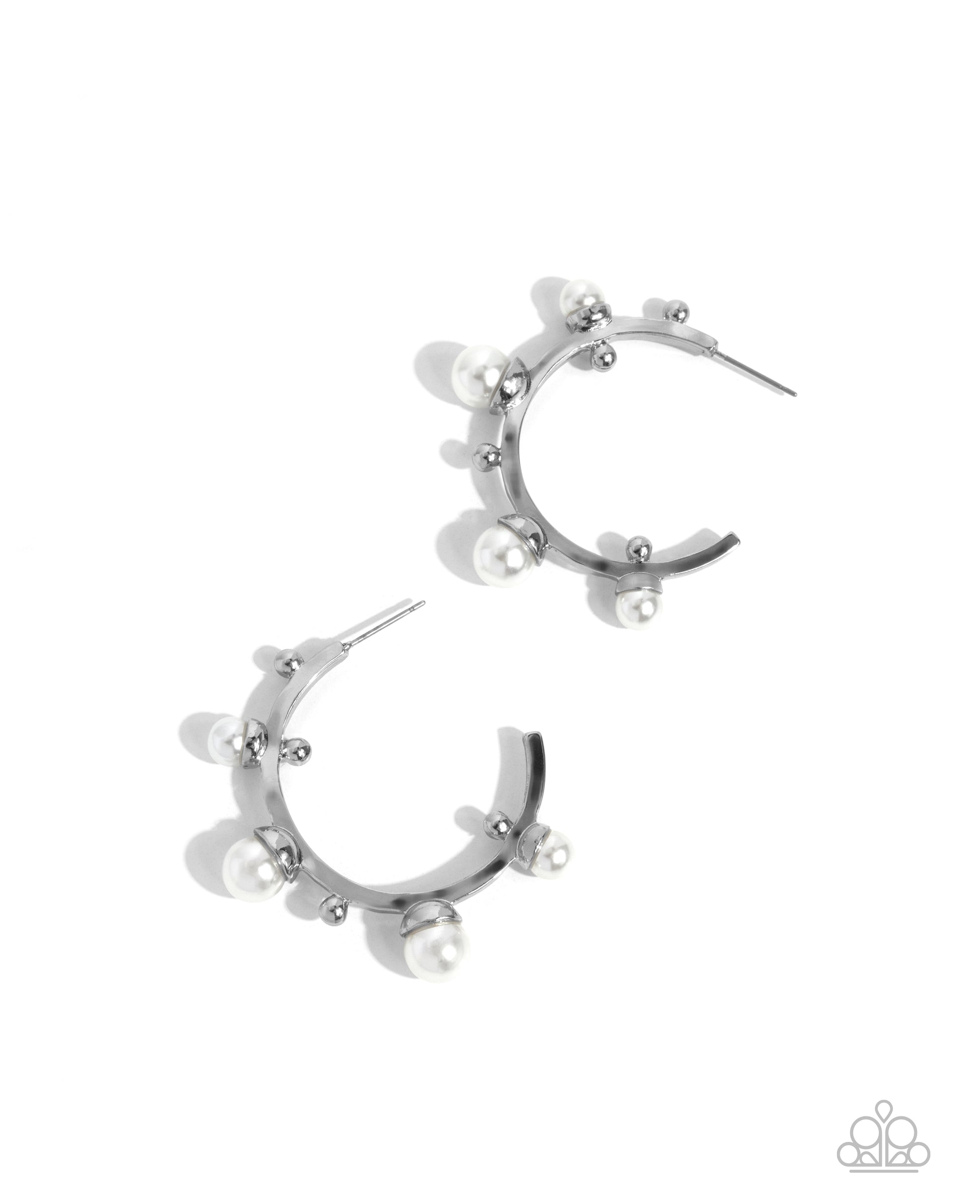 Poetic Pearls - white - Paparazzi earrings
