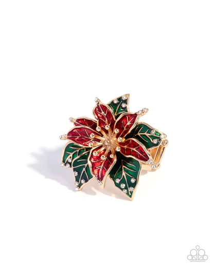 Poinsettia Promise - red - Paparazzi ring