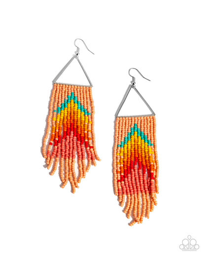 Pointed Promotion - yellow - Paparazzi earrings