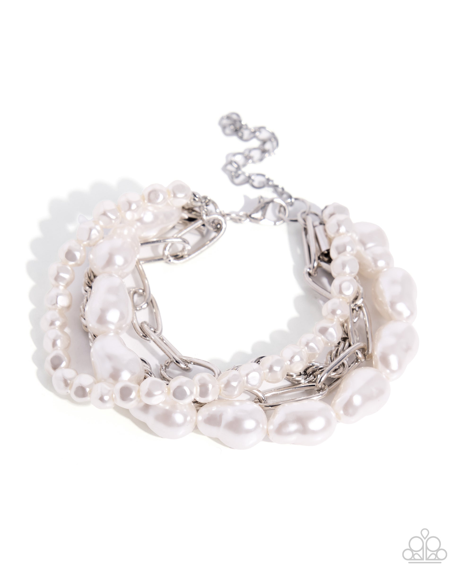 Poised Pairing - white - Paparazzi bracelet
