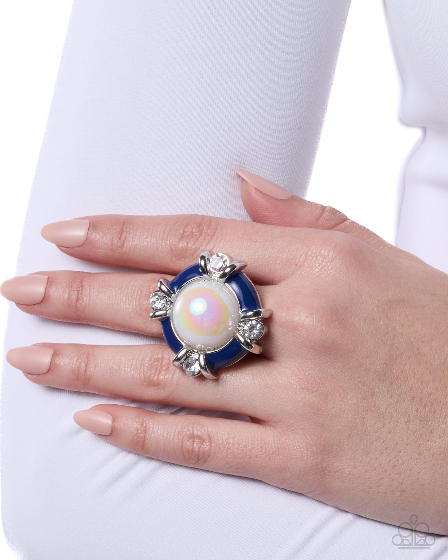 Poised Pattern - blue - Paparazzi ring