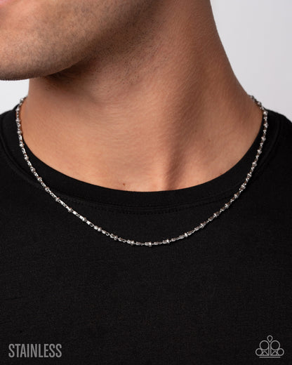 Poised Prodigy - silver - Paparazzi MENS necklace