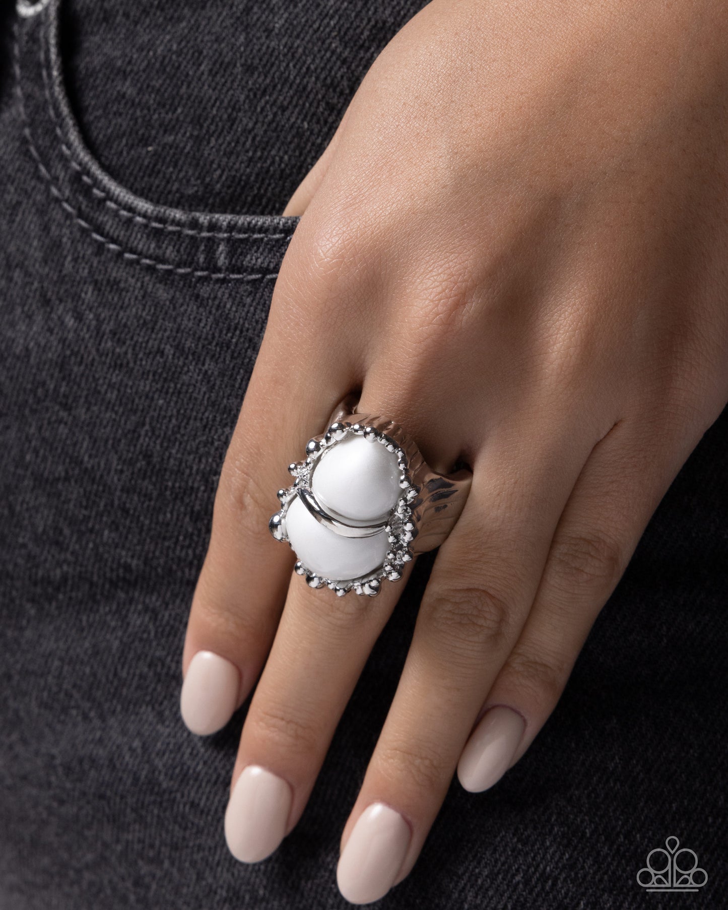 Poised Profession - white - Paparazzi ring