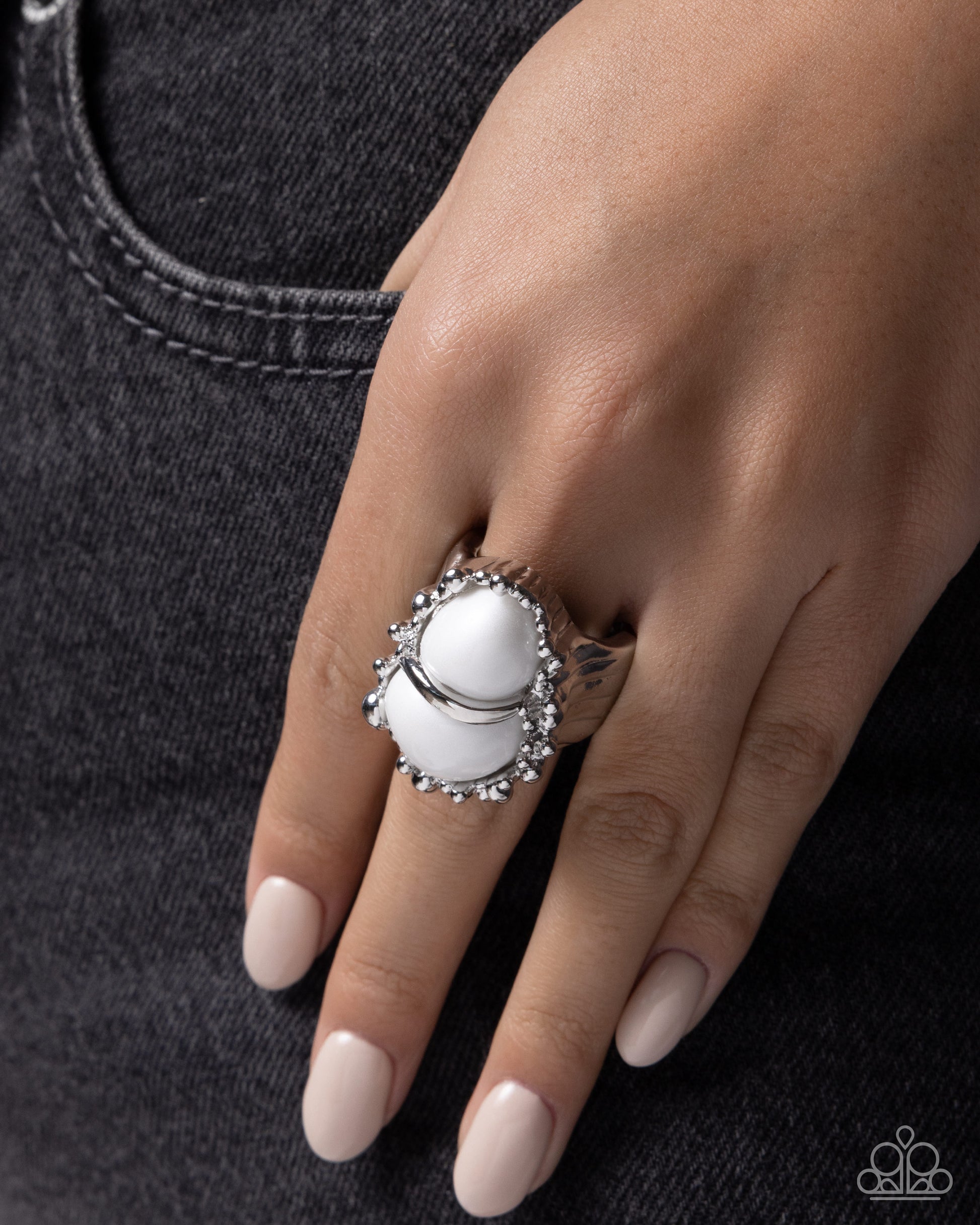 Poised Profession - white - Paparazzi ring