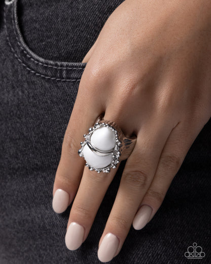 Poised Profession - white - Paparazzi ring