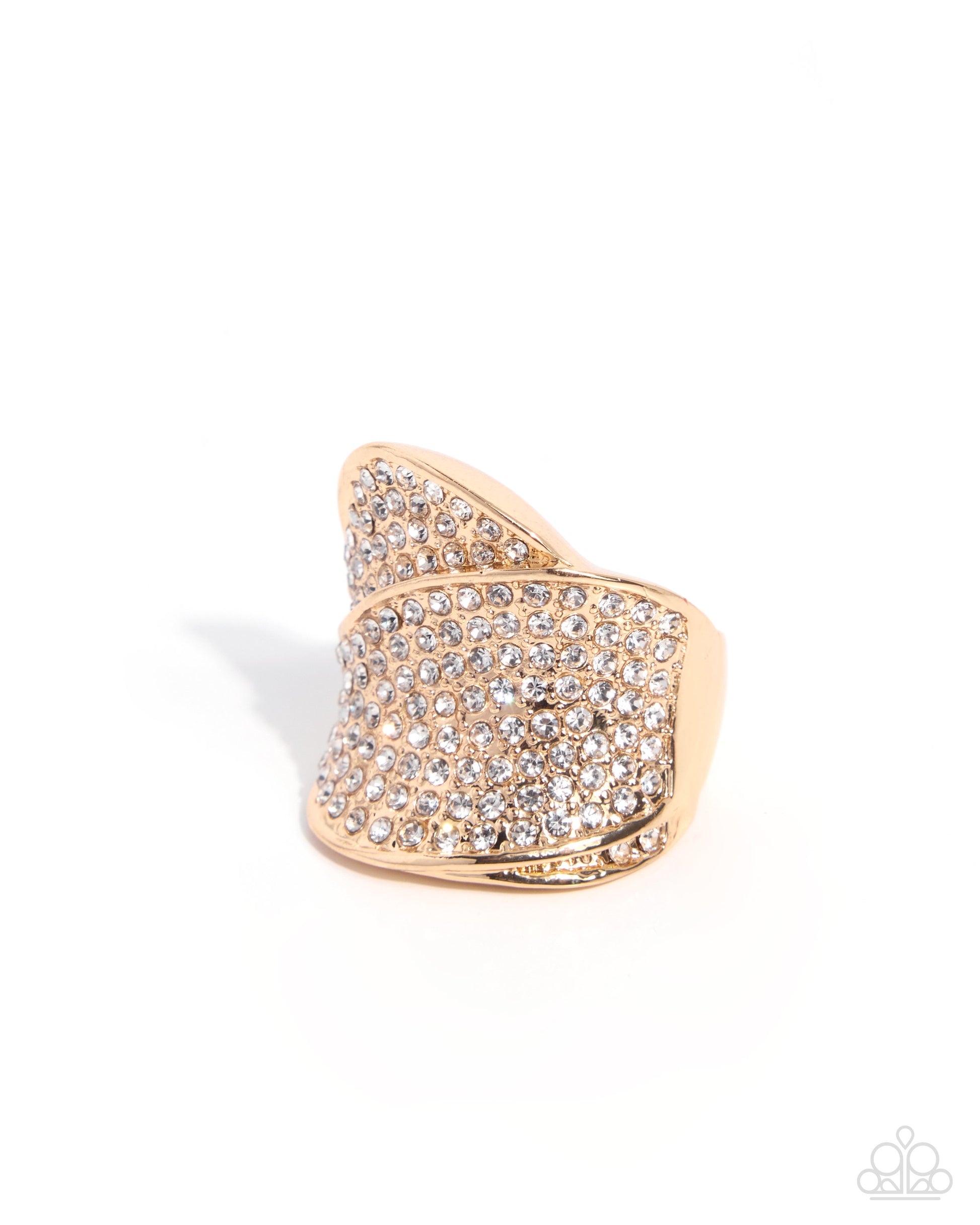 Polished POV - gold - Paparazzi ring