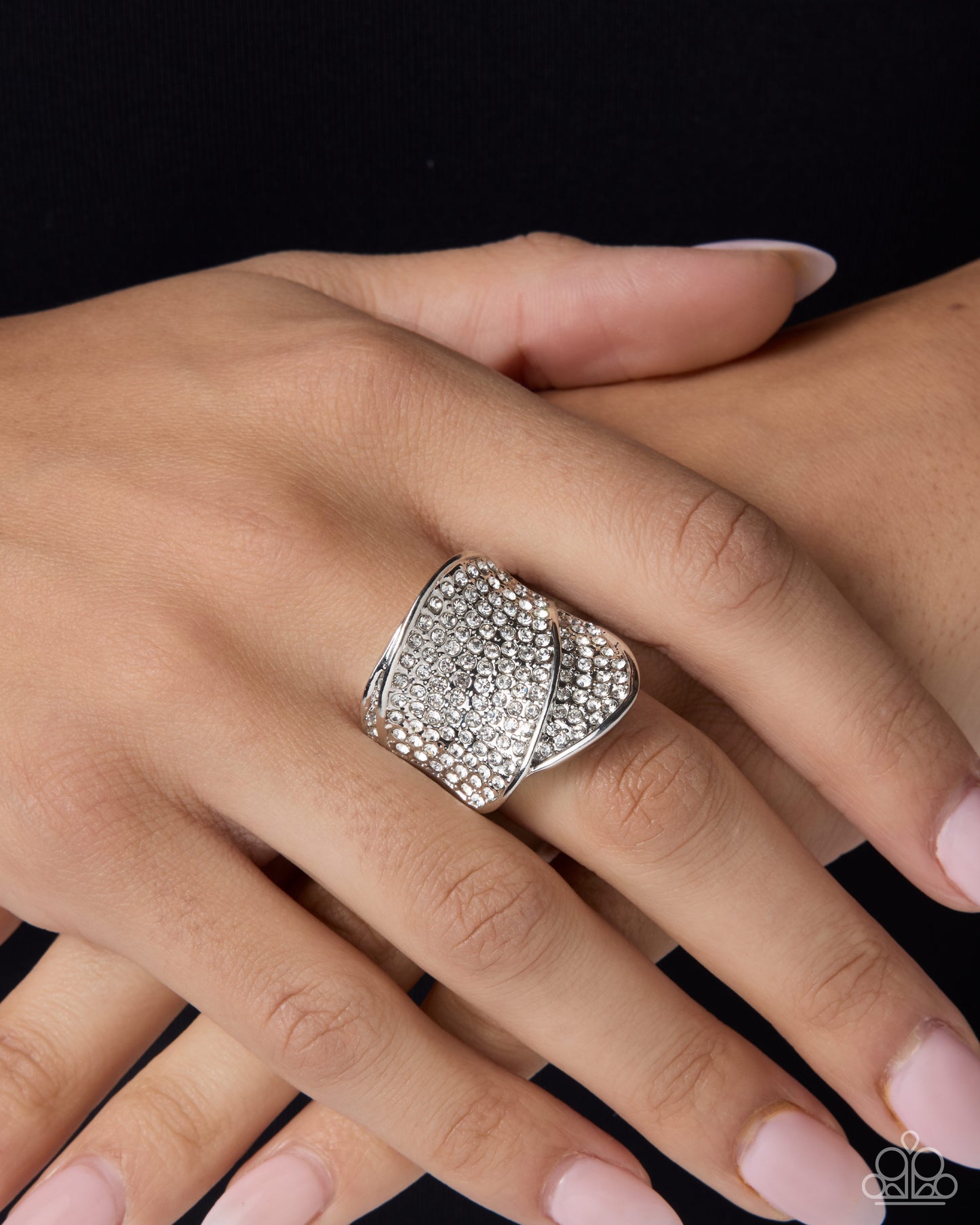 Polished POV - white - Paparazzi ring