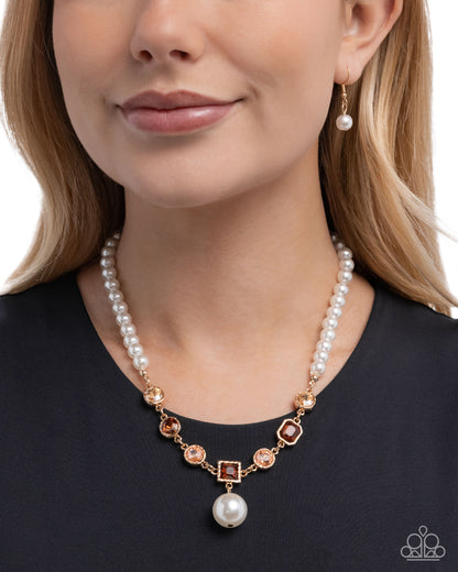 Polished Palace - brown - Paparazzi necklace