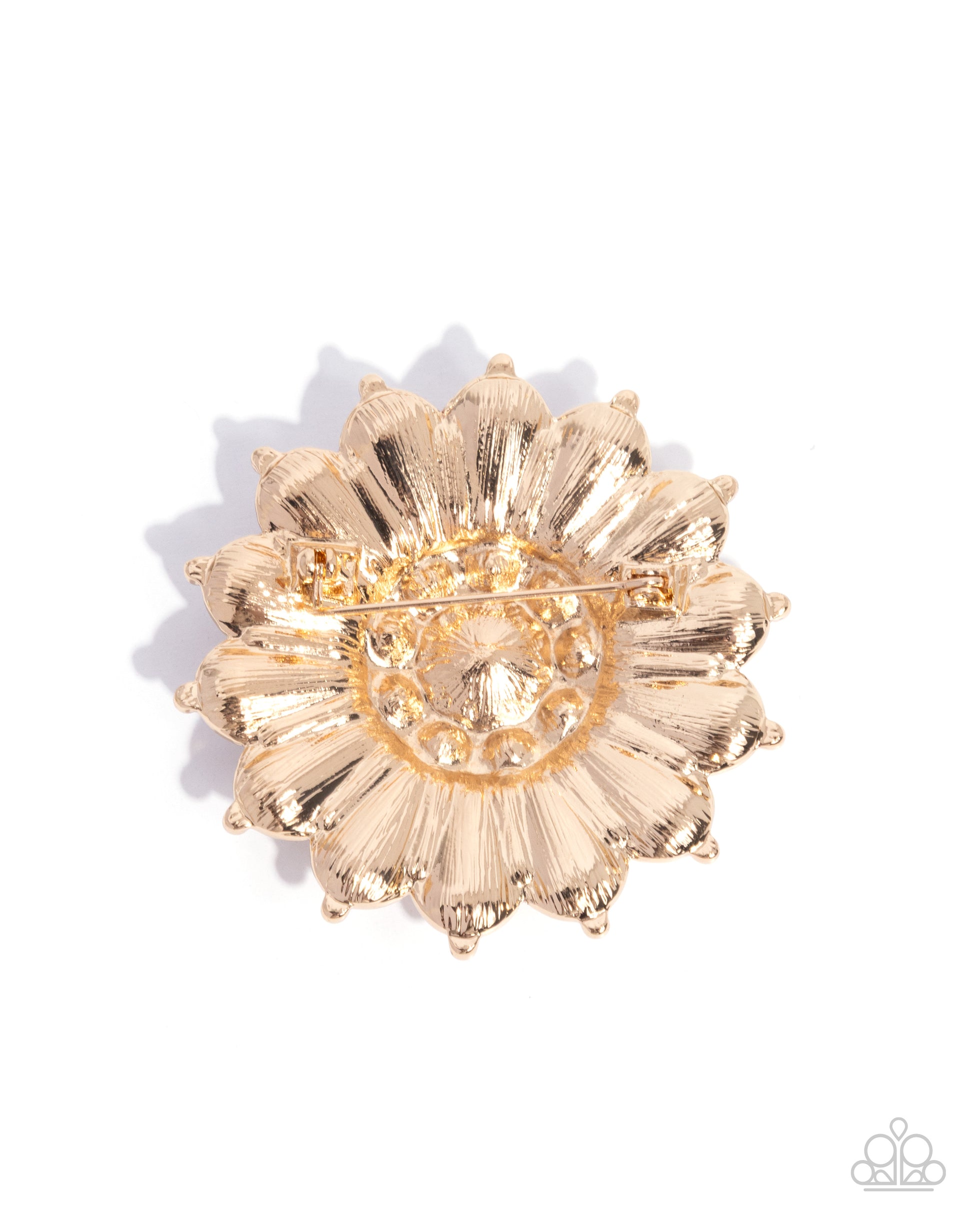 Polished Panorama - gold - Paparazzi brooch