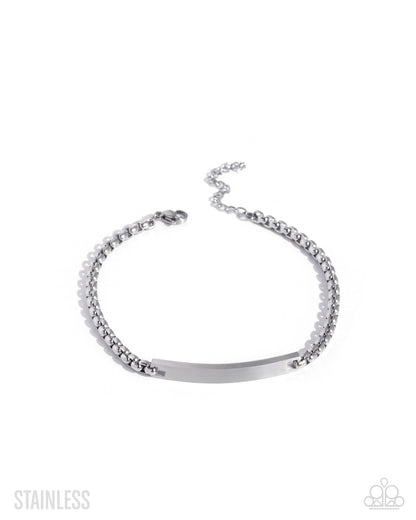 Polished Pastime - silver - Paparazzi MENS bracelet