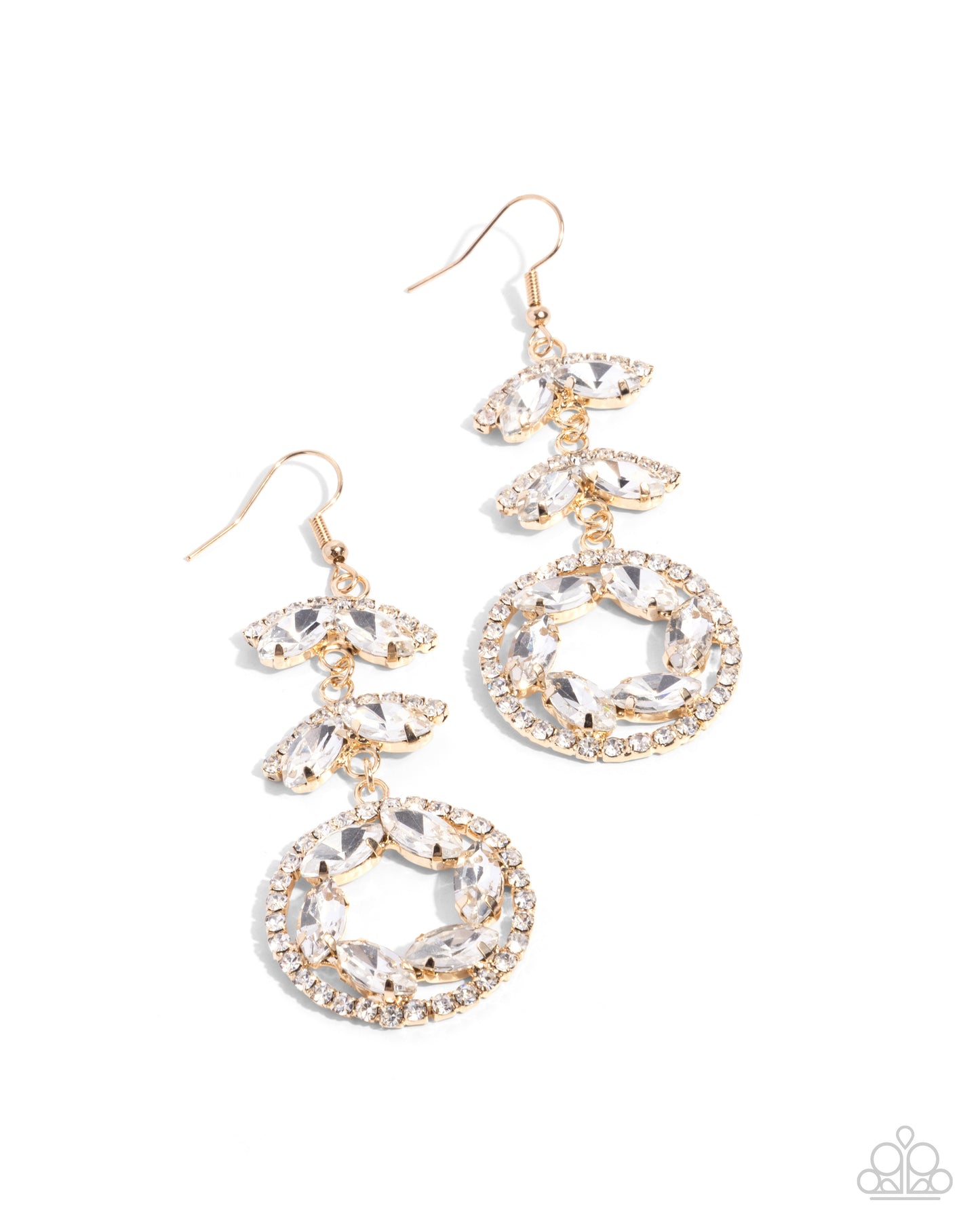 Polished Pattern - gold - Paparazzi earrings