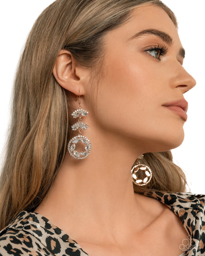 Polished Pattern - gold - Paparazzi earrings