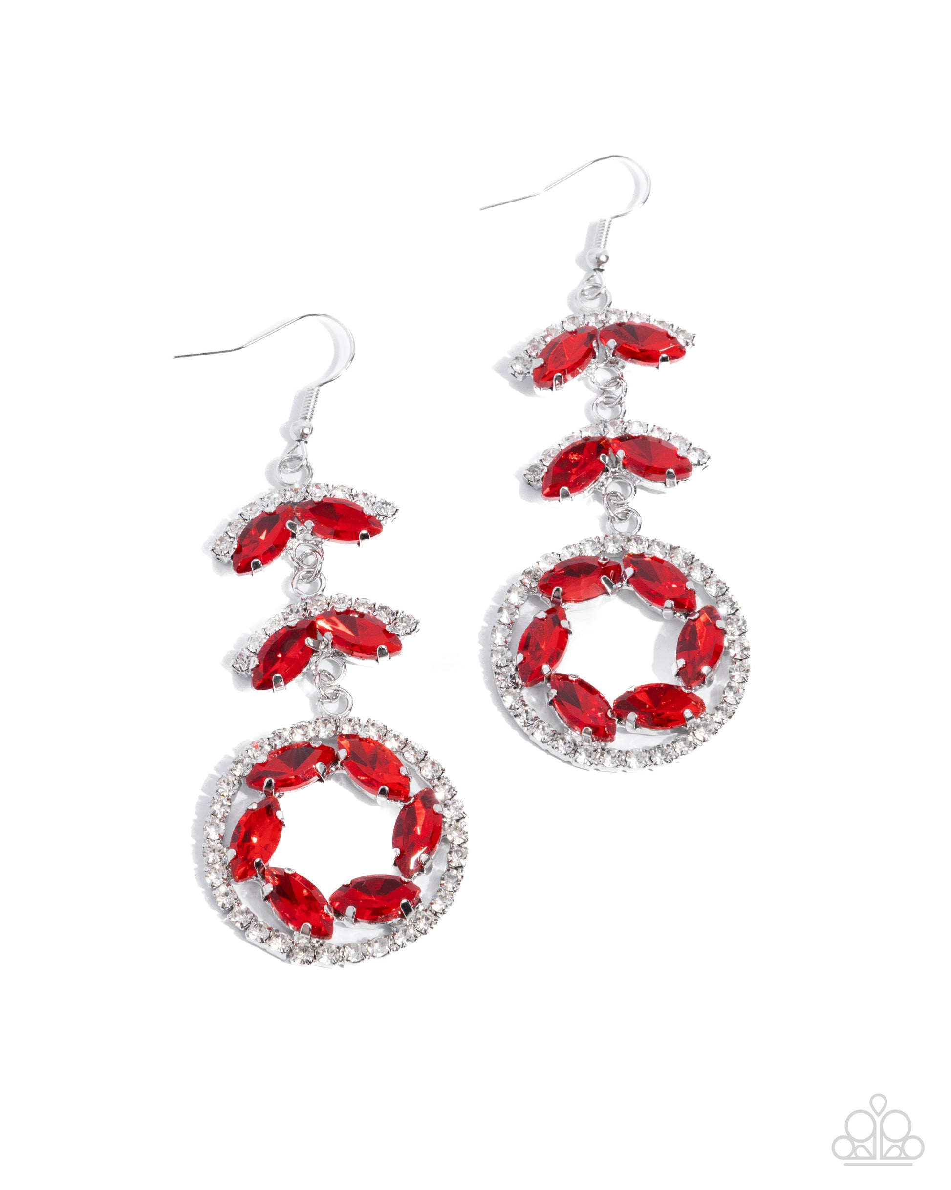 Polished Pattern - red - Paparazzi earrings