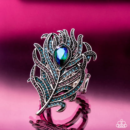 Polished Peacock - blue - Paparazzi ring
