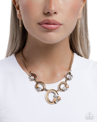 Polished Perch - gold - Paparazzi necklace