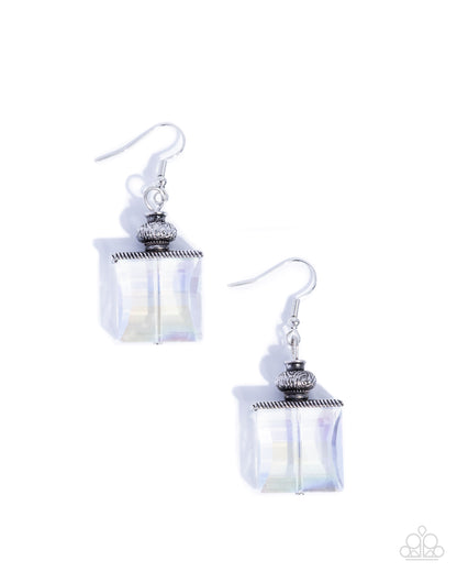 Polished Perfume - white - Paparazzi earrings