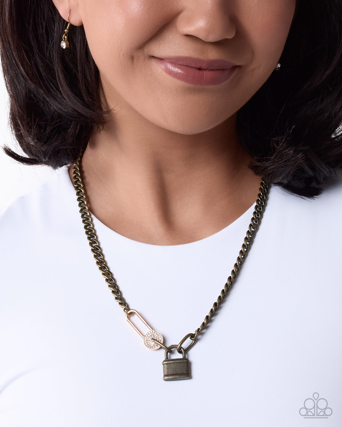 Polished Protection - brass - Paparazzi necklace