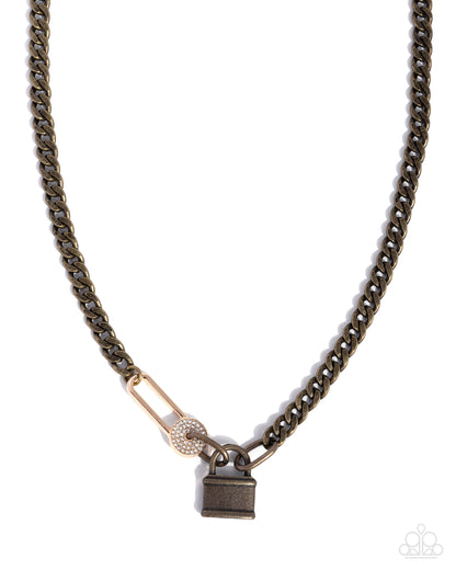 Polished Protection - brass - Paparazzi necklace