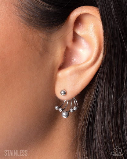 Polished Sneak Peek - silver - Paparazzi earrings