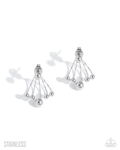 Polished Sneak Peek - silver - Paparazzi earrings