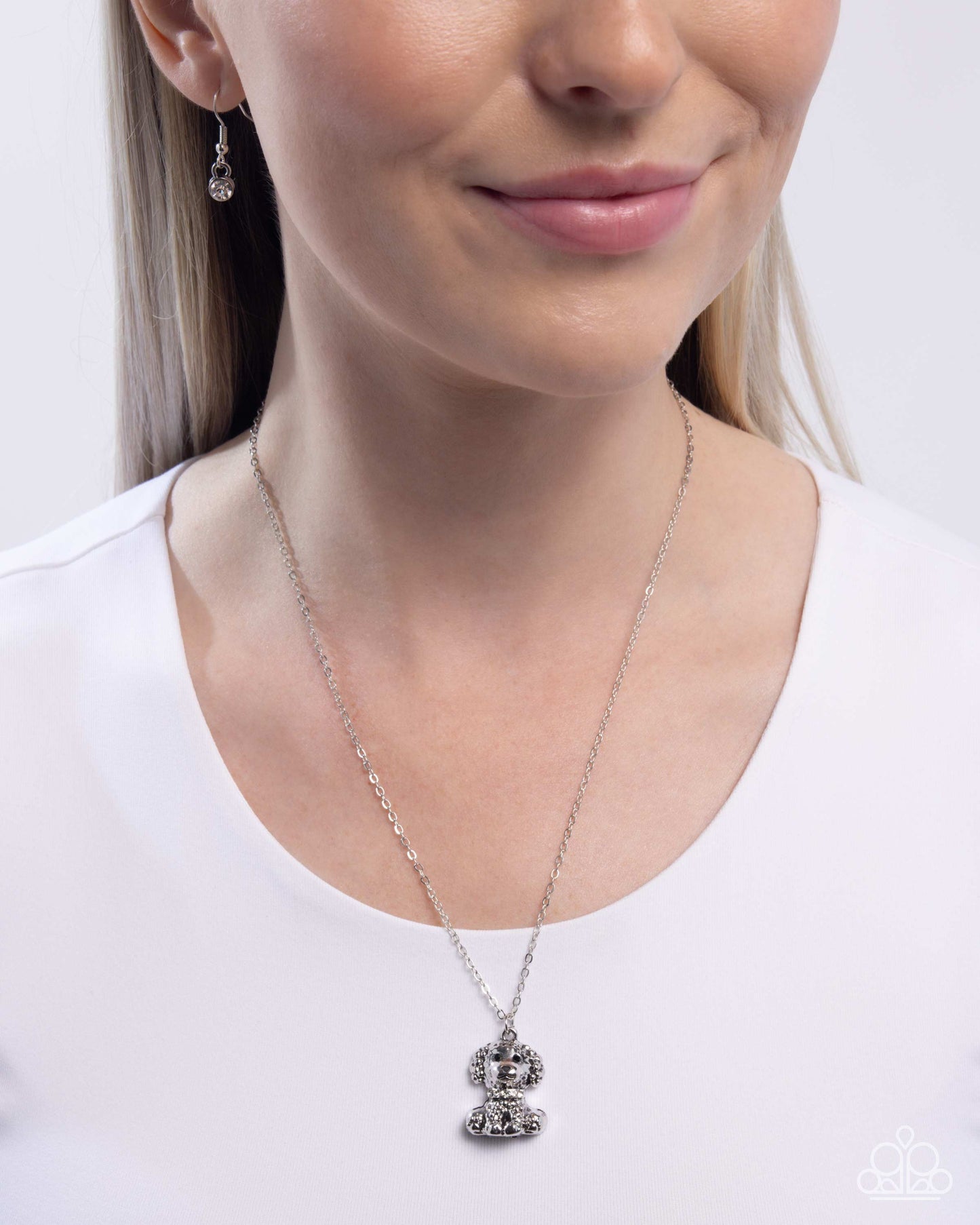 Poodle Pizzazz - white - Paparazzi necklace