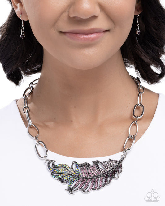 Popping Peacock - purple - Paparazzi necklace