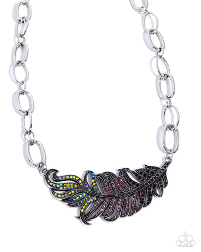 Popping Peacock - purple - Paparazzi necklace