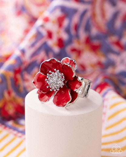 Poppy Power - red - Paparazzi ring