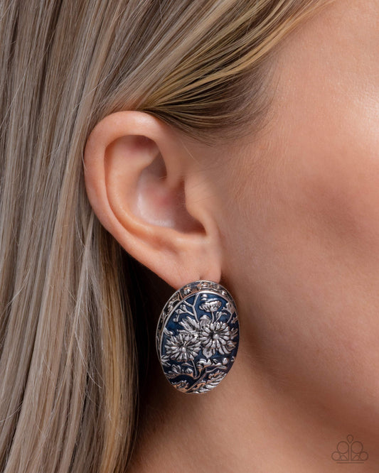 Portrait of Perfection - blue - Paparazzi earrings