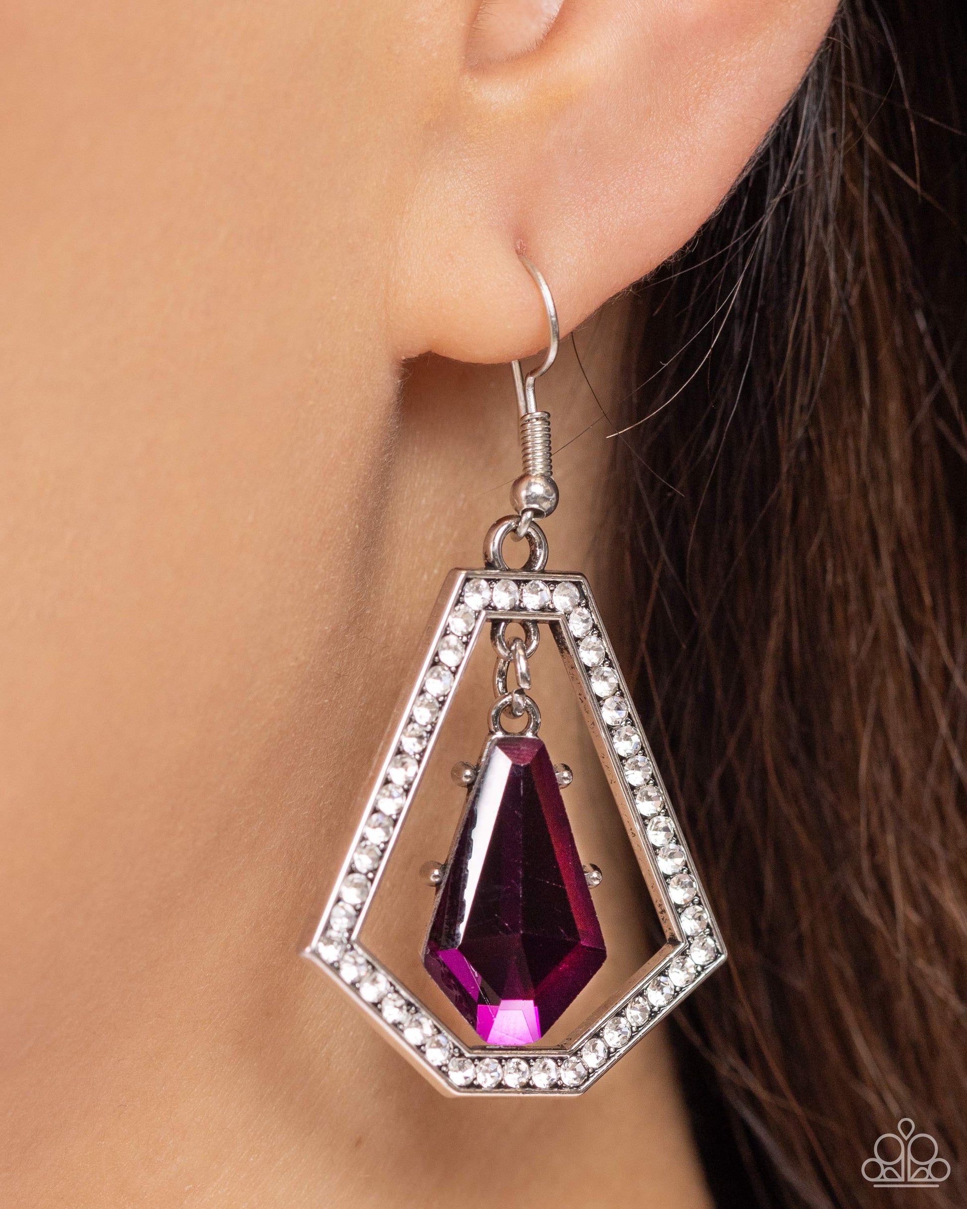 Poshly Photogenic - purple - Paparazzi earrings