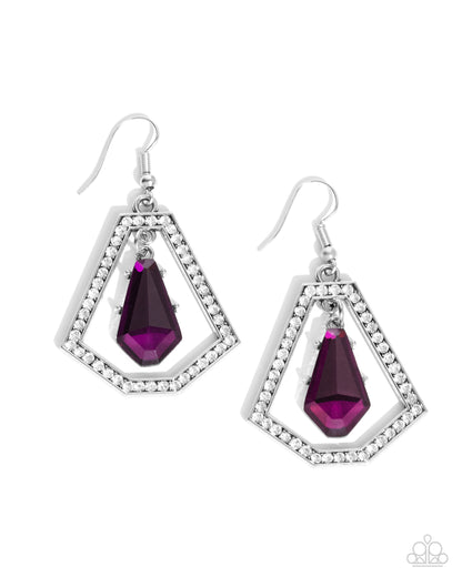 Poshly Photogenic - purple - Paparazzi earrings