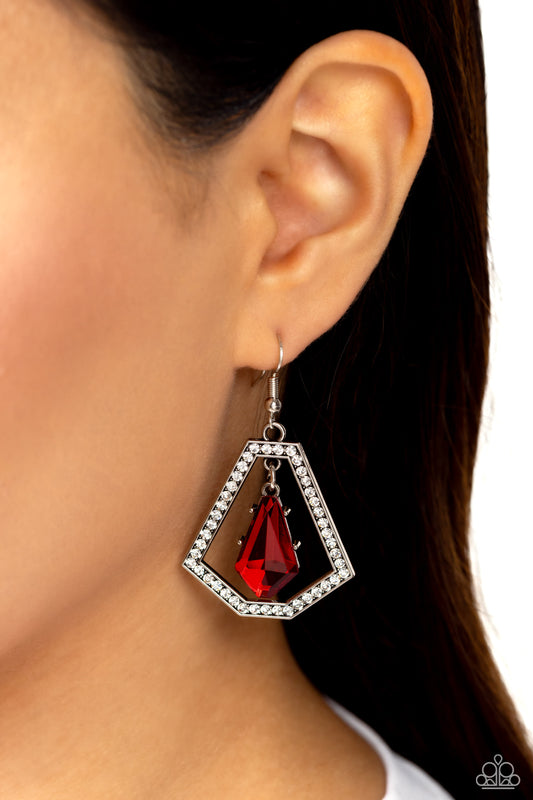 Poshly Photogenic - red - Paparazzi earrings