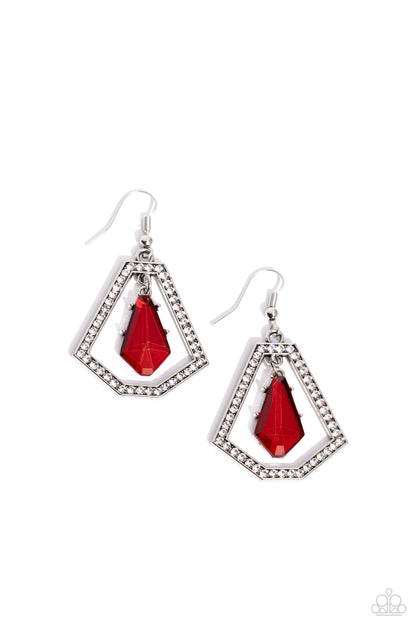Poshly Photogenic - red - Paparazzi earrings