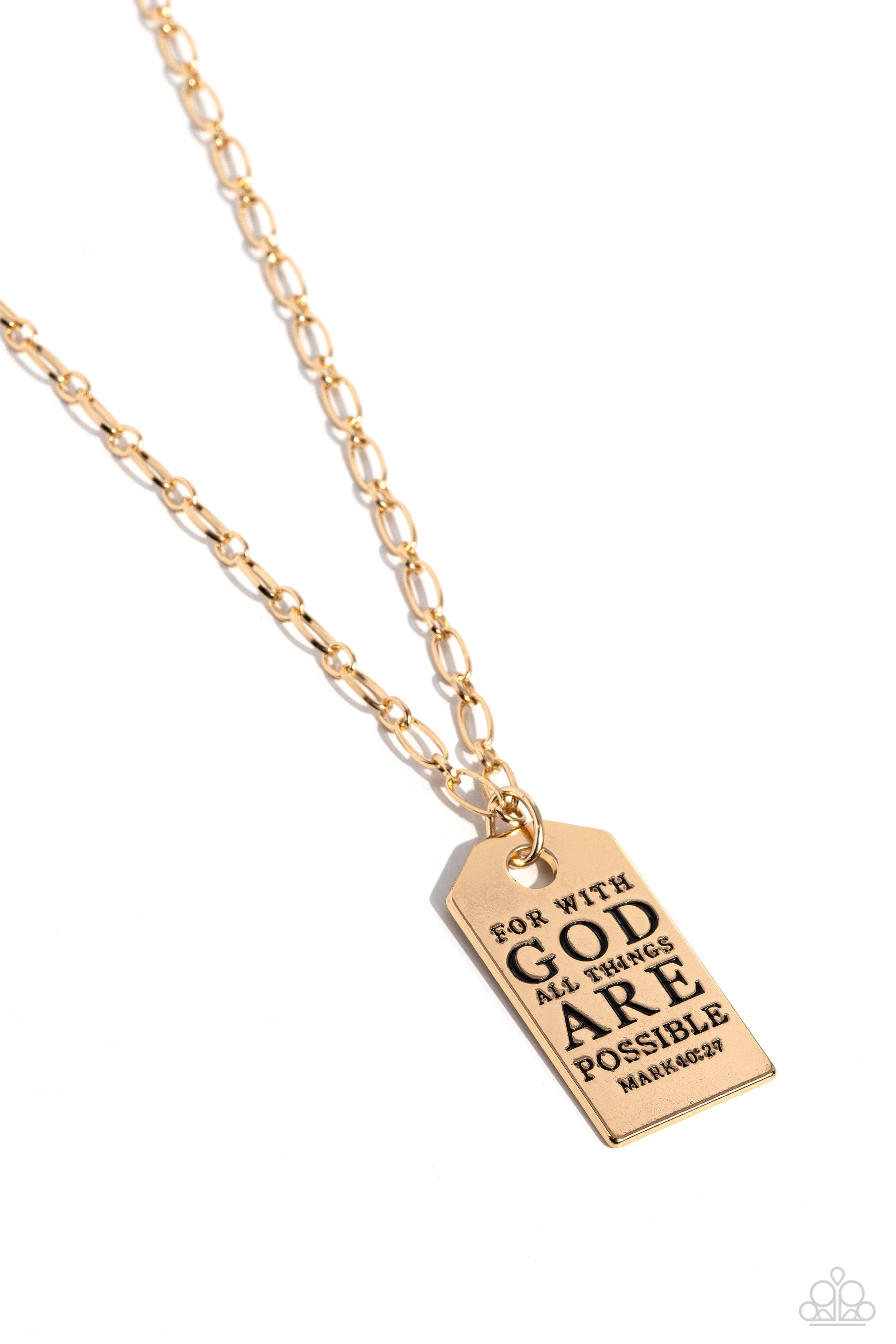 Possible Pendant - gold - Paparazzi necklace