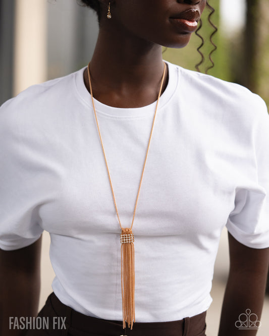 Power Period - gold - Paparazzi necklace