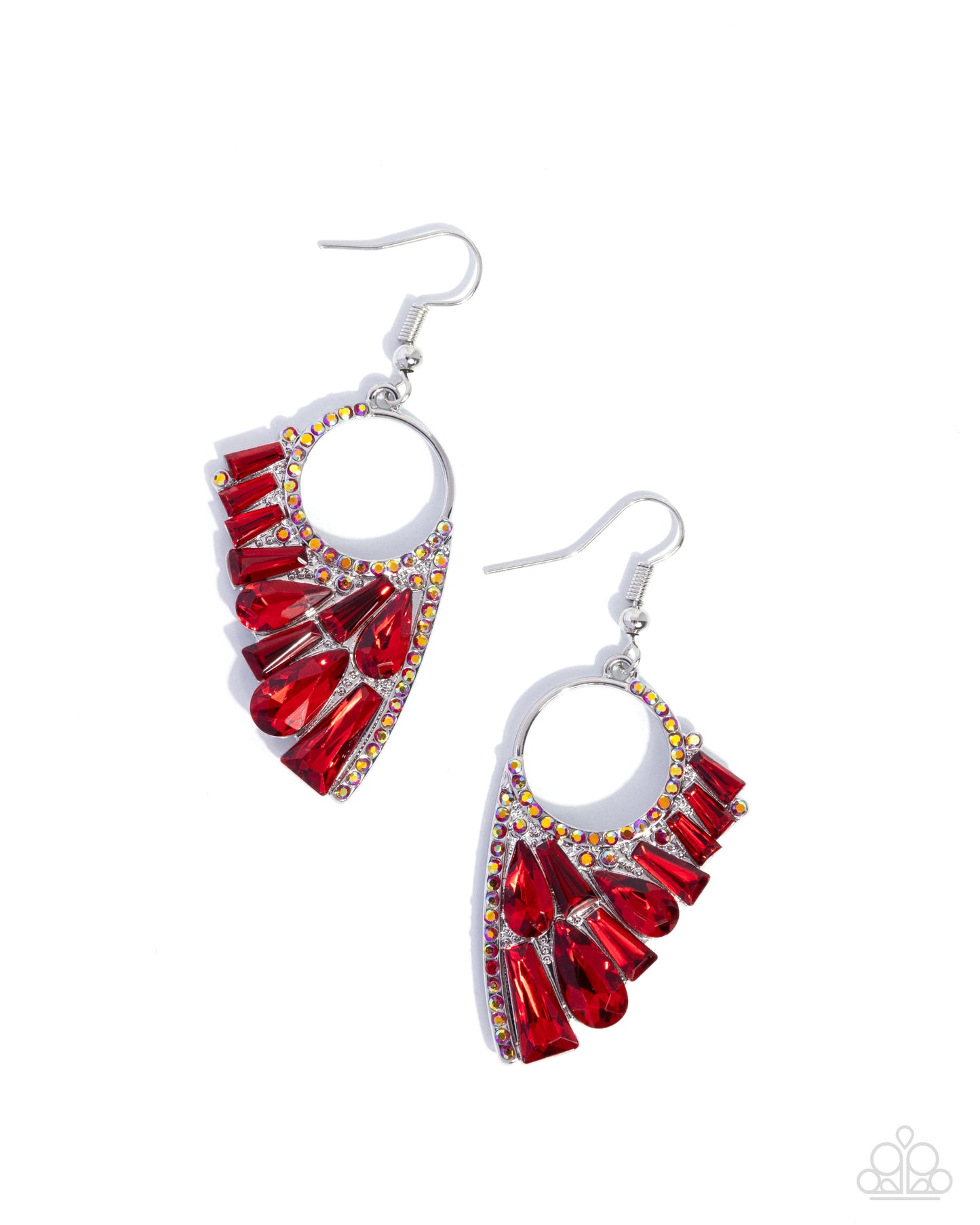 Powerful Pageantry - red - Paparazzi earrings