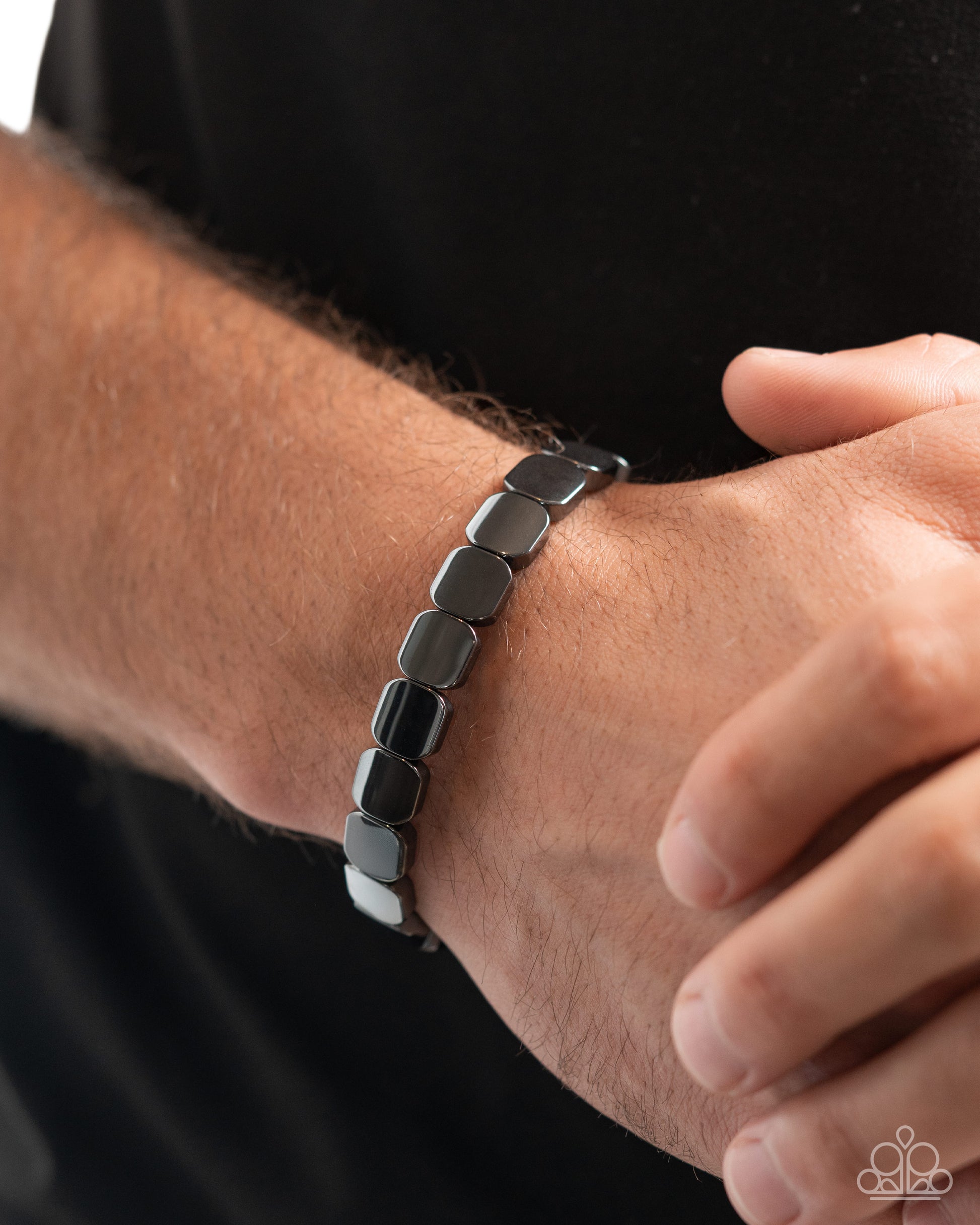 Powerful Pattern - black - Paparazzi MENS bracelet