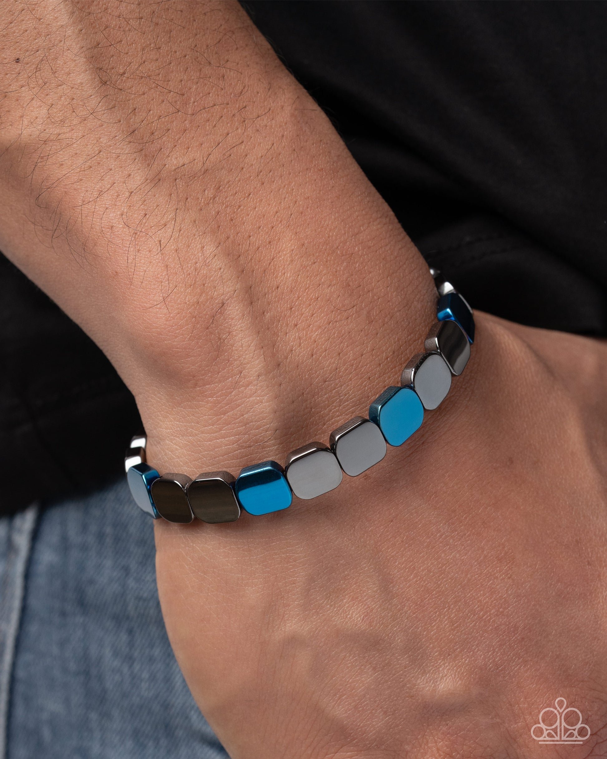 Powerful Pattern - blue - Paparazzi MENS bracelet