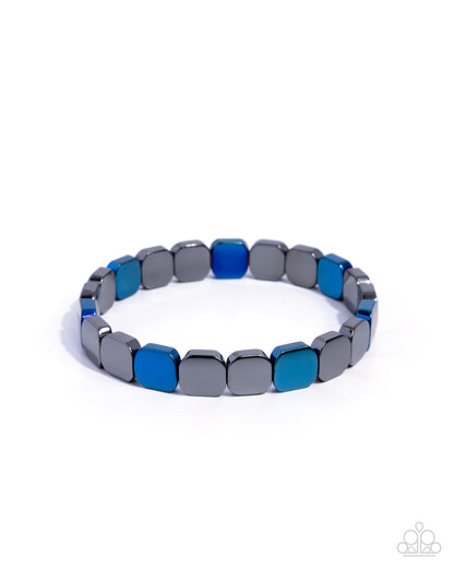 Powerful Pattern - blue - Paparazzi MENS bracelet