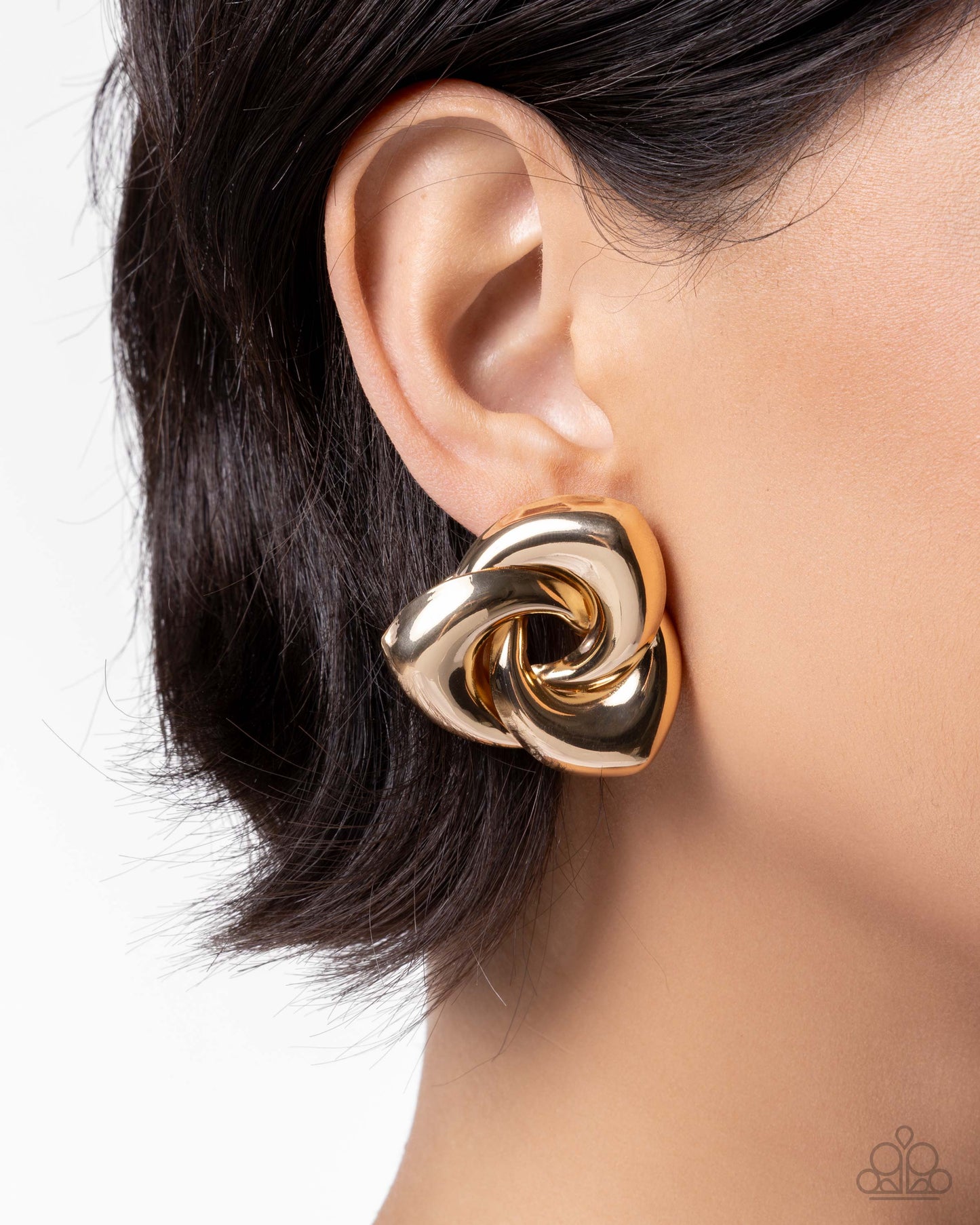Powerful Polish - gold - Paparazzi earrings