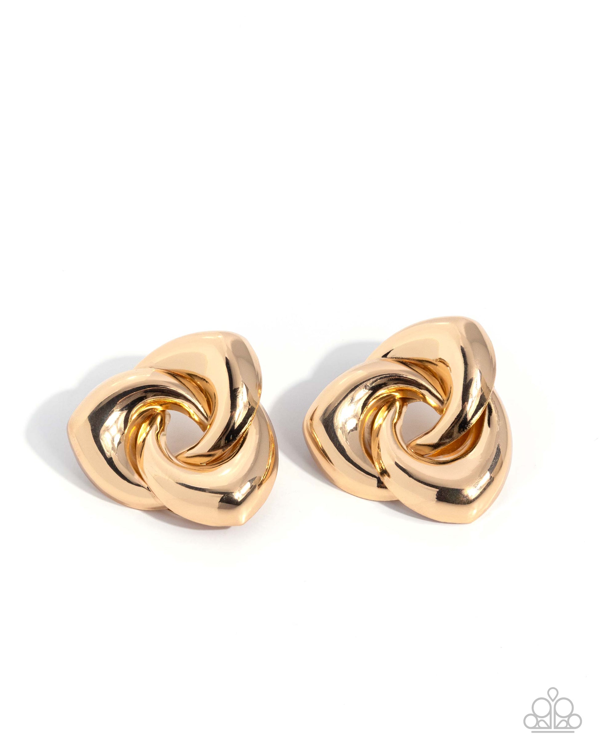Powerful Polish - gold - Paparazzi earrings