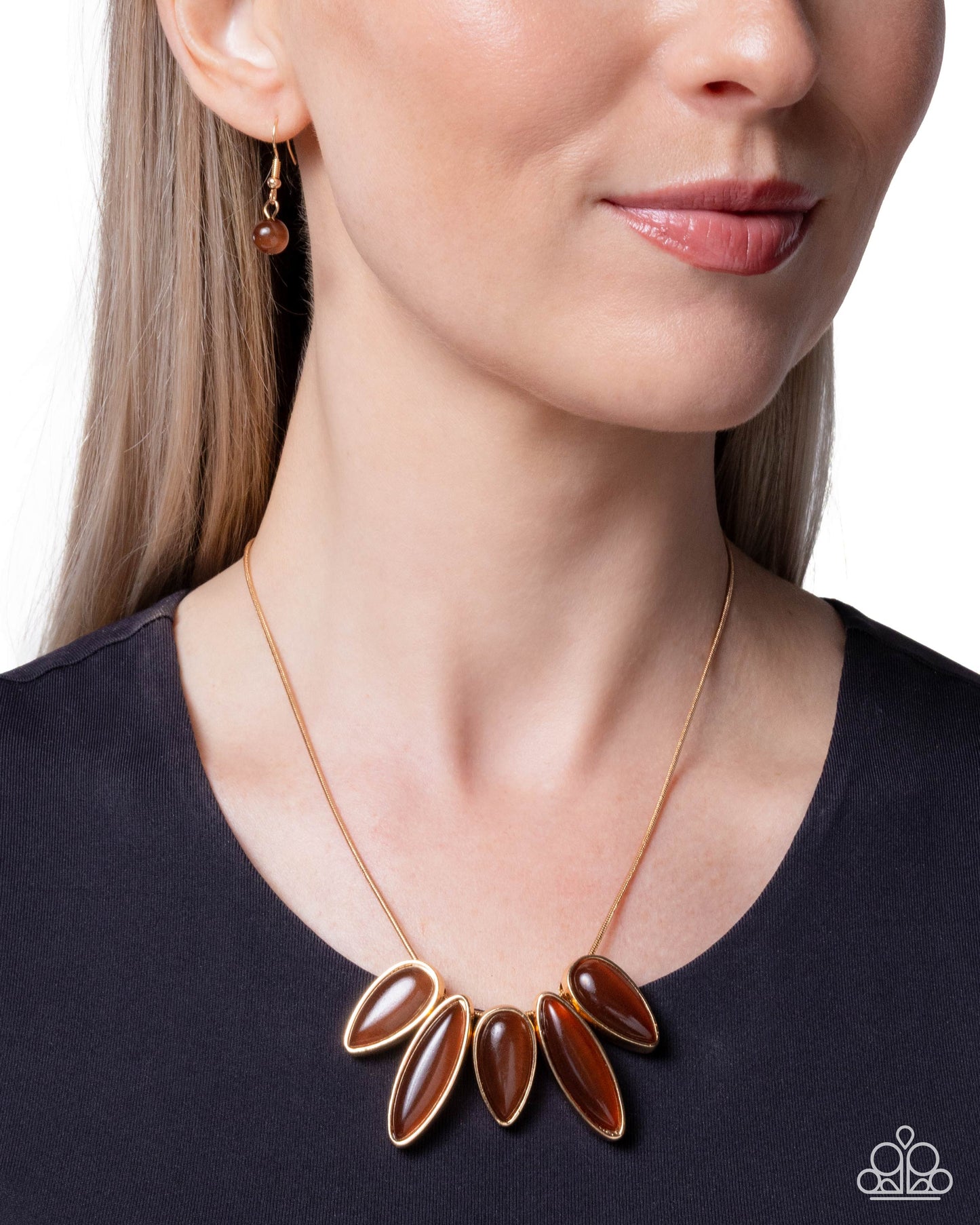 Powerhouse Pairing - brown - Paparazzi necklace