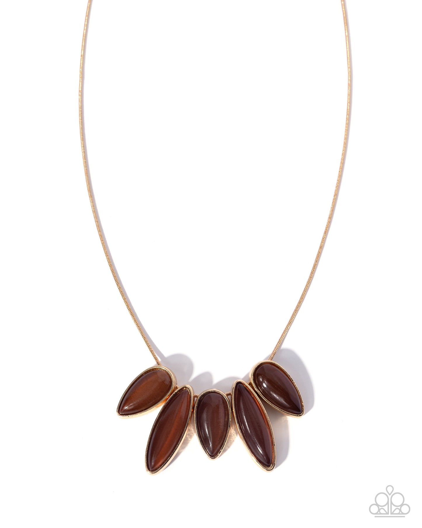 Powerhouse Pairing - brown - Paparazzi necklace