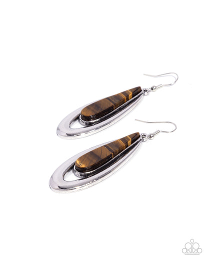Practical Pairing - brown - Paparazzi earrings
